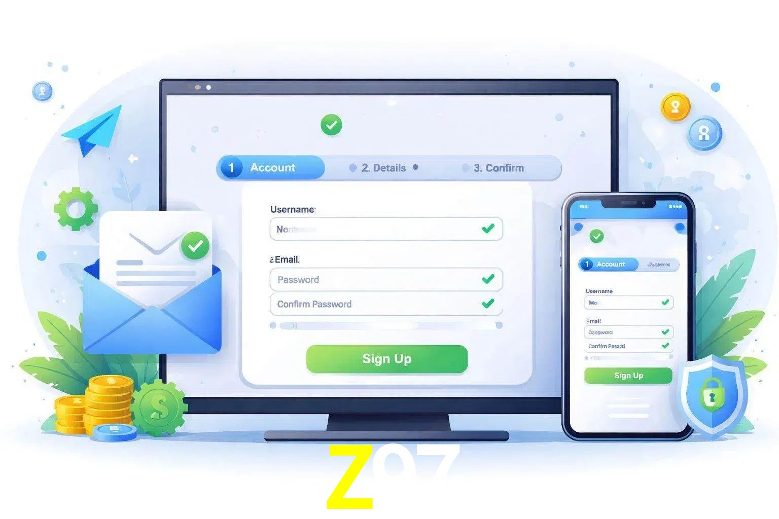 Registro de nuevo usuario y configuración de cuenta Z97